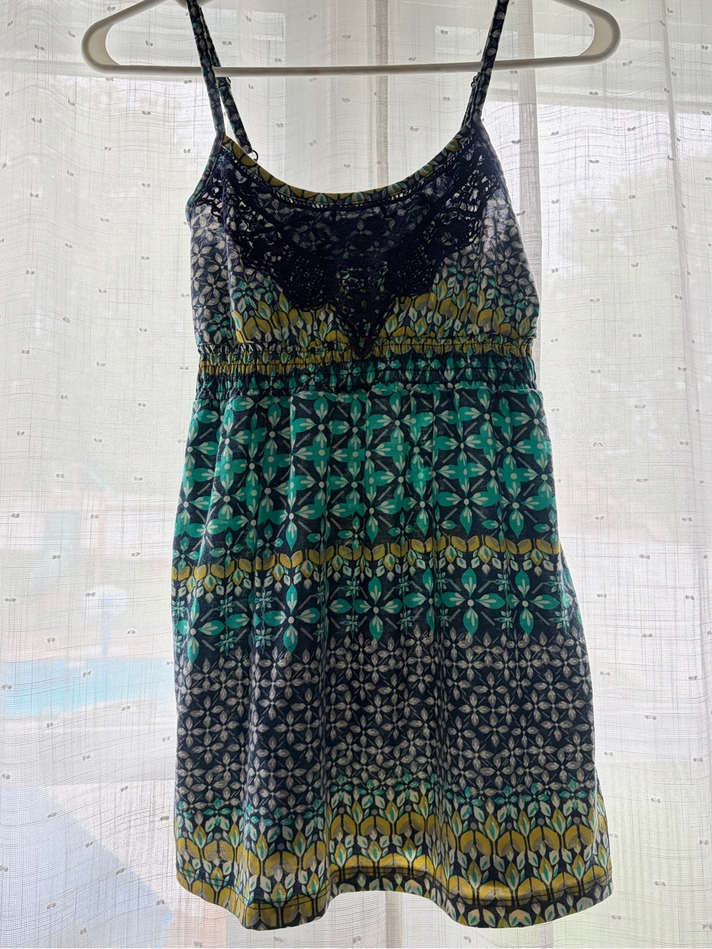 Eye Candy Lace Trim Babydoll Tank Top